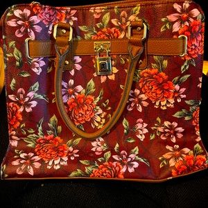 Floral handbag medium size with handle
